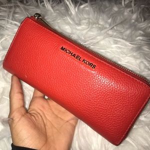 Red Michael Kors wallet